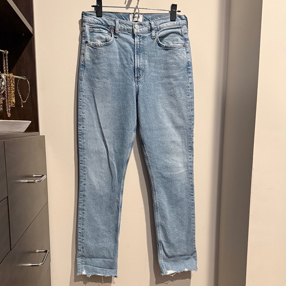 Agolde Light Blue Straight Leg Jeans